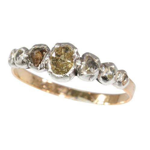 NO RESERVE PRICE - 18 carats Argent, Or rose - Bague Diamant, Bijoux, Sacs & Beauté, Bijoux anciens