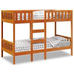 vidaXL Stapelbed massief grenenhout wasbruin 90x200 cm, Huis en Inrichting, Slaapkamer | Bedden, Verzenden, Nieuw