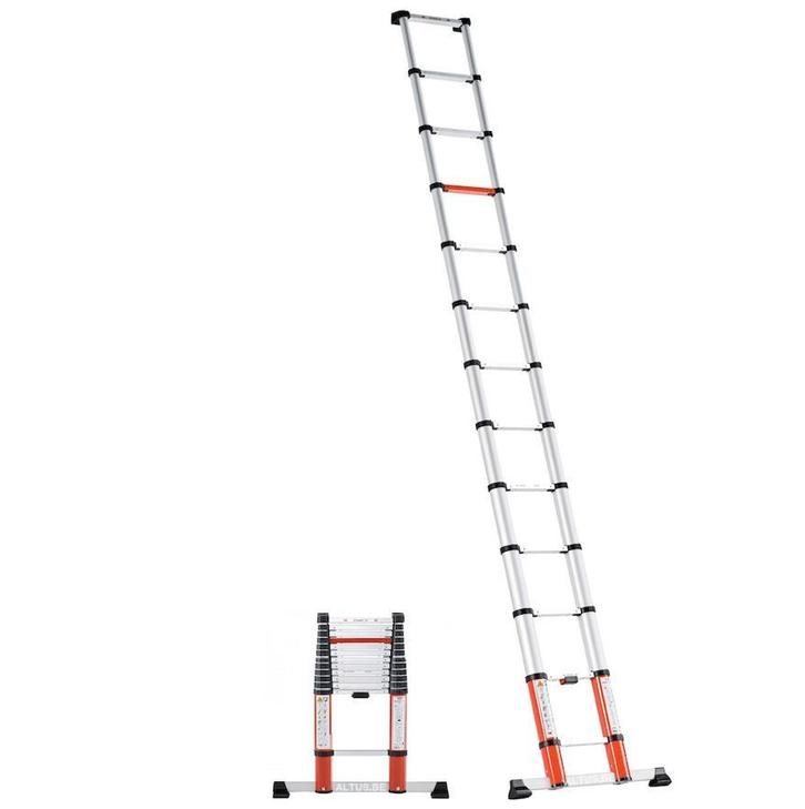 Altrex telescopische ladder Smart Up Go hobby 13 sporten, Doe-het-zelf en Bouw, Ladders en Trappen, 2 tot 4 meter, Opvouwbaar of Inschuifbaar