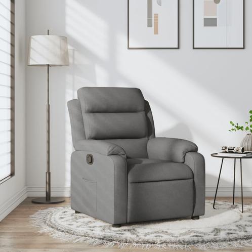 vidaXL Fauteuil verstelbaar stof donkergrijs, Huis en Inrichting, Fauteuils, Nieuw, Verzenden