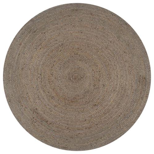 vidaXL Vloerkleed handgemaakt rond 120 cm jute grijs, Huis en Inrichting, Stoffering | Tapijten en Vloerkleden, Nieuw, Verzenden