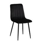 Eetkamerstoel -  - Velvet - Zwart, Huis en Inrichting, Stoelen, Zwart, Nieuw, Ophalen of Verzenden, Eén