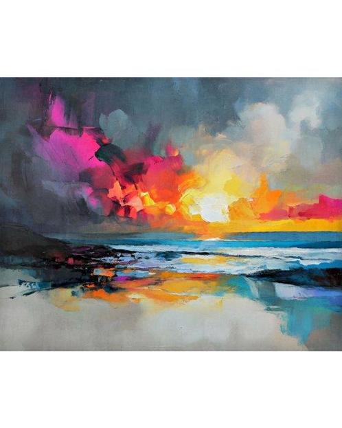 C.G.Milan - Sunset Beach - XL, Antiquités & Art, Art | Peinture | Moderne