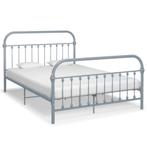 vidaXL Bedframe metaal grijs 140x200 cm, Huis en Inrichting, Verzenden, Nieuw