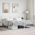vidaXL Bedframe met hoofd- en voeteneinde metaal wit 180x200, Huis en Inrichting, Slaapkamer | Bedden, Verzenden, Nieuw