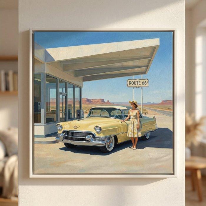 Le Yack - Golden Hour on the 66 - Hand signed, Antiquités & Art, Art | Objets design