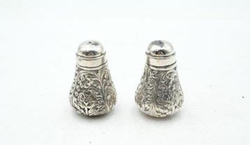Peper- en zoutstel - .750 zilver, .900 zilver