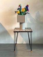 Table à plantes - Métal, Pierre - Petit meuble vintage avec, Antiquités & Art