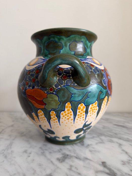 Plateelbakkerij Zuid-Holland - VK - Vaas - 2864 - Aardewerk, Antiek en Kunst, Antiek | Glaswerk en Kristal