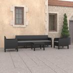 vidaXL 4-delige Loungeset met kussens PP rattan, Tuin en Terras, Verzenden, Nieuw, Loungeset