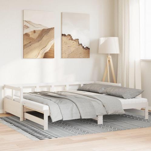 vidaXL Slaapbank met onderschuifbed en matras 90x190 cm, Huis en Inrichting, Slaapkamer | Bedden, Nieuw, Verzenden