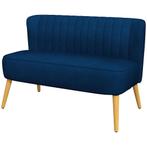 Bank - Blauwe Hemel - 2-Zits - Linnenlook - Blauw, Ophalen of Verzenden, Nieuw, Stof, Modern