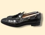 Santoni-UK8-Alligator-Black Tasselloafers - Loafers - Maat:, Nieuw