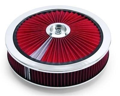 Luchtfilter 14 inch edelbrock high flow rood, Auto-onderdelen, Filters, Nieuw, Ophalen of Verzenden