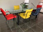 Set van 6 leren eetkamerstoelen - verschillende kleuren leer, Huis en Inrichting, Stoelen, Overige kleuren, Nieuw, Ophalen of Verzenden