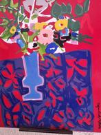 Roger Bezombes (1913-1994) - Vase de fleurs, Antiek en Kunst, Kunst | Schilderijen | Modern