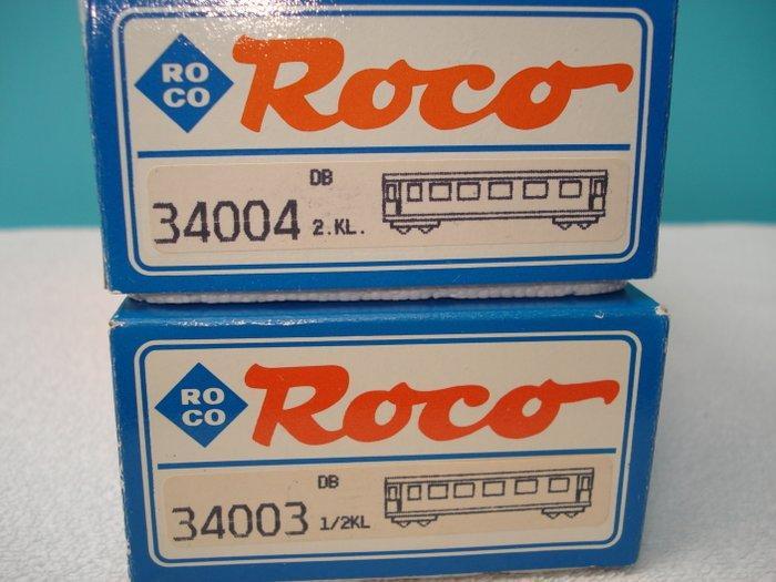 Roco H0e - 34003 34004 - Modeltrein personenwagen (2) -, Hobby & Loisirs créatifs, Trains miniatures | HO