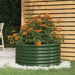 vidaXL Plantenbak 80x80x36 cm gepoedercoat staal groen, Tuin en Terras, Verzenden, Nieuw