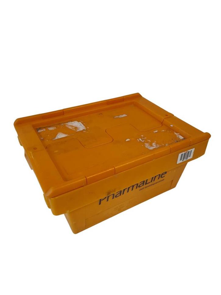 Distributiebak 400x300x173 mm nestbaar oranje gebruikt, Bricolage & Construction, Casiers & Boîtes, Enlèvement ou Envoi