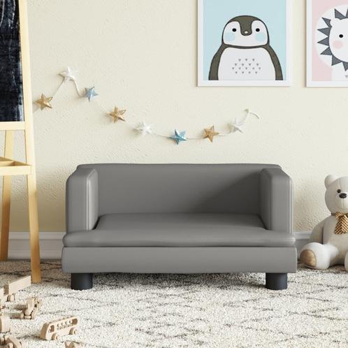vidaXL Kinderbank 60x40x30 cm kunstleer grijs, Kinderen en Baby's, Kinderkamer | Overige Meubels, Nieuw, Verzenden