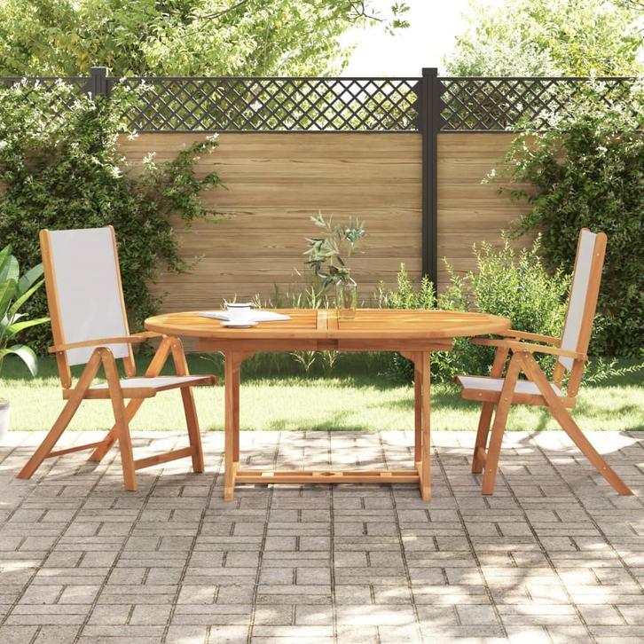 Set Tuinstoelen | Retour Deal | 5 pos. rugleuning, 40% Ko..., Tuin en Terras, Tuinstoelen, Nieuw, Hout, Verzenden