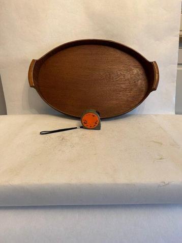 Plateau de service - Plateau en bois dur ancien avec de