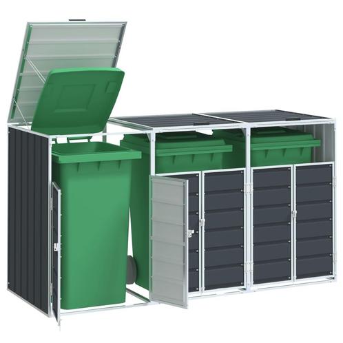 vidaXL Containerberging voor 3 containers 216x81x115cm staal, Doe-het-zelf en Bouw, Containers, Verzenden