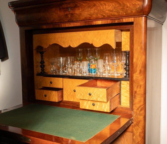 Secrétaire - Hout - Secretarissenkantoor met marmeren blad, Antiek en Kunst, Antiek | Overige Antiek