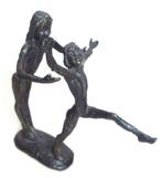 Figuur - Twee kinderfiguren - 1,1 kg - Legering, Antiek en Kunst