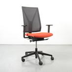 Girsberger bureaustoel, oranje / zwart mesh, 2D armleggers, Ophalen of Verzenden