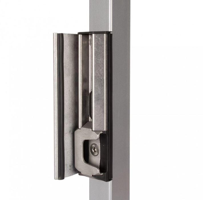 LOCINOX slotvanger voor poorten verstelbaar antraciet, Doe-het-zelf en Bouw, Hang- en Sluitwerk, Klink of Kruk, Nieuw, Overige materialen