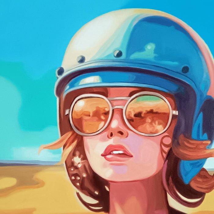 Tim Tilman - Biker Girl 3, Antiek en Kunst, Kunst | Schilderijen | Modern