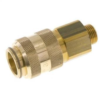Coupleur pneumatique laiton DN 15 Douille G 1/2 pouce mâle, Verzenden