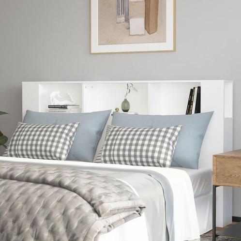 vidaXL Hoofdbordkast 180x18,5x104,5 cm wit, Huis en Inrichting, Slaapkamer | Bedden, Nieuw, Verzenden