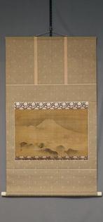 Herfstlandschap met Fuji-berg - Met handtekening van Hgen