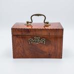 Theekistje / doosje - Satijnhout, Buxushout, Walnoot