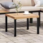 vidaXL Tuinsalontafel 55x55x39,5 cm gepoedercoat staal zwart, Tuin en Terras, Verzenden, Nieuw