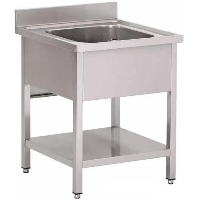 Spoeltafel | ECO | RVS | 1 Spoelbak (Midden) | Bodemschap |, Zakelijke goederen, Horeca | Keukenapparatuur, Nieuw in verpakking