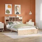 vidaXL Bed met boekenkast zonder matras massief grenenhout, Huis en Inrichting, Slaapkamer | Bedden, Verzenden, Nieuw
