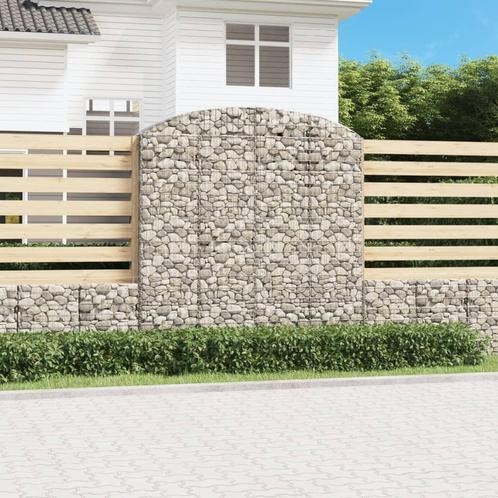 vidaXL Schanskorf gewelfd 200x50x200/220 cm gegalvaniseerd, Tuin en Terras, Bloempotten, Nieuw, Verzenden