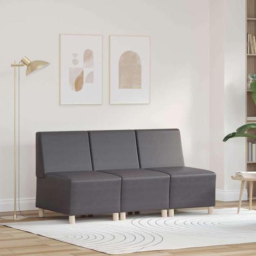 vidaXL Modulaire Sofa Eenheid Armless 3 pcs Grijs 55 x 74 x, Huis en Inrichting, Zetels | Zetels, Nieuw, Verzenden
