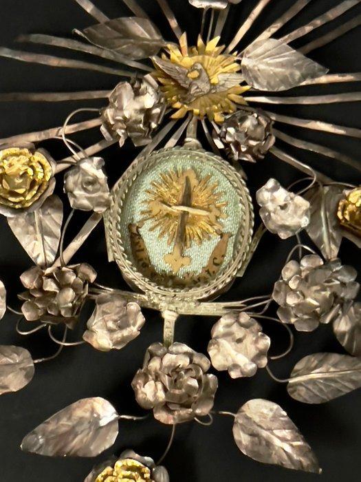 Reliekhouder - Glas, Legering, Zilver - 1850-1900 - Ware, Antiek en Kunst, Kunst | Niet-Westerse kunst