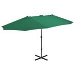 Parasol 460x270cm Groen | Retour Deal | 55% Korting, Tuin en Terras, Verzenden, Nieuw, 2 tot 3 meter, Stokparasol