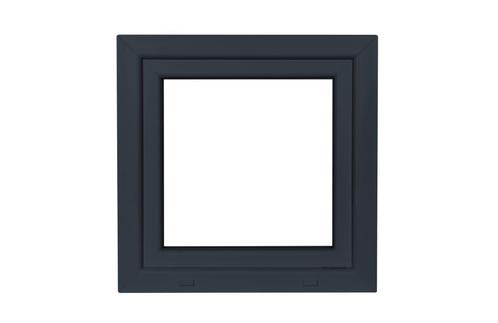 PVC raam draaikiep b60xh60 cm antraciet stomp, Doe-het-zelf en Bouw, Glas en Ramen, Nieuw, Minder dan 80 cm, Dubbelglas, Minder dan 80 cm