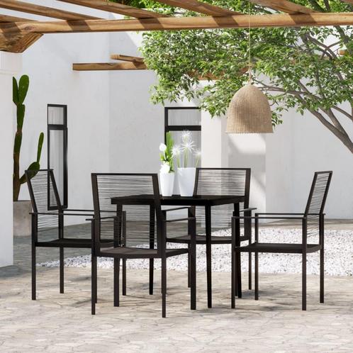 vidaXL 5-delige Tuinset zwart, Tuin en Terras, Tuinsets en Loungesets, Tuinset, Nieuw, Verzenden
