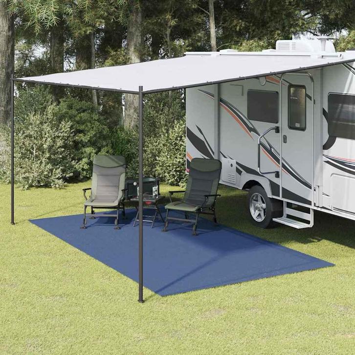 vidaXL Tenttapijt Blauw 400 × 350 cm Polyester, Caravans en Kamperen, Tentaccessoires, Nieuw, Verzenden