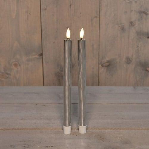 Ledkaars 3d flame candle zilver annas collection d 2,5 h 23, Hobby en Vrije tijd, Knutselen, Nieuw