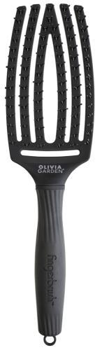 Olivia Garden Fingerbrush Double Bristles Black (Kammen), Nieuw, Verzenden
