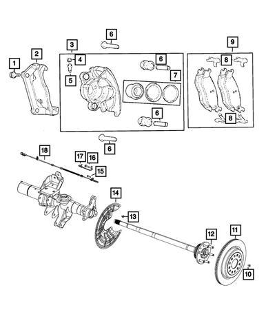 Disc Brake Caliper Assembly, Rear Right - Mopar RAM 19+ DT, Auto-onderdelen, Remmen en Aandrijving, Nieuw, Dodge, Ophalen of Verzenden