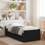 vidaXL Cadre de lit avec tiroirs noir 90x190 cm, Maison & Meubles, Chambre à coucher | Lits, Neuf, Verzenden